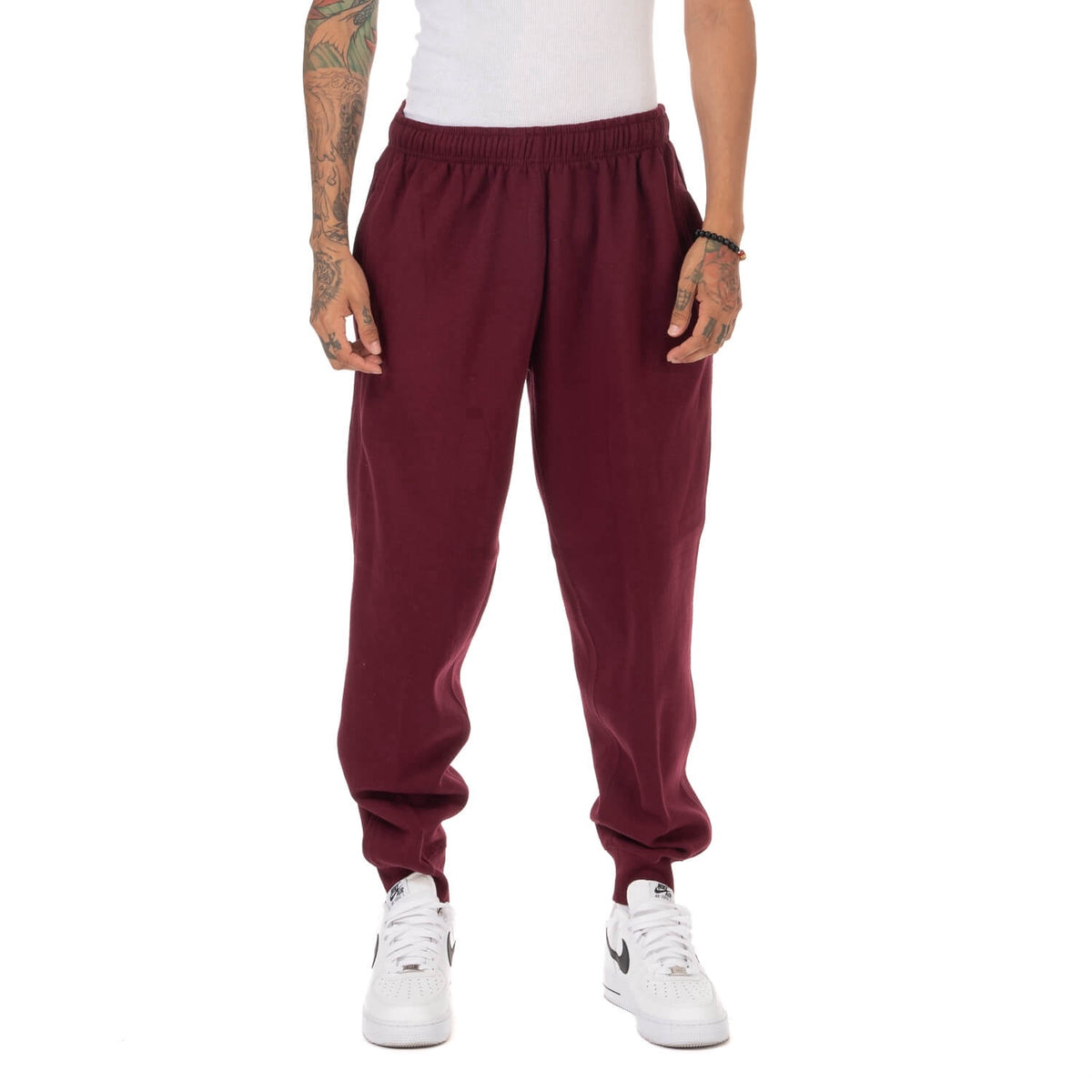 Pro Club Jogger Fleece Long Pants - Maroon