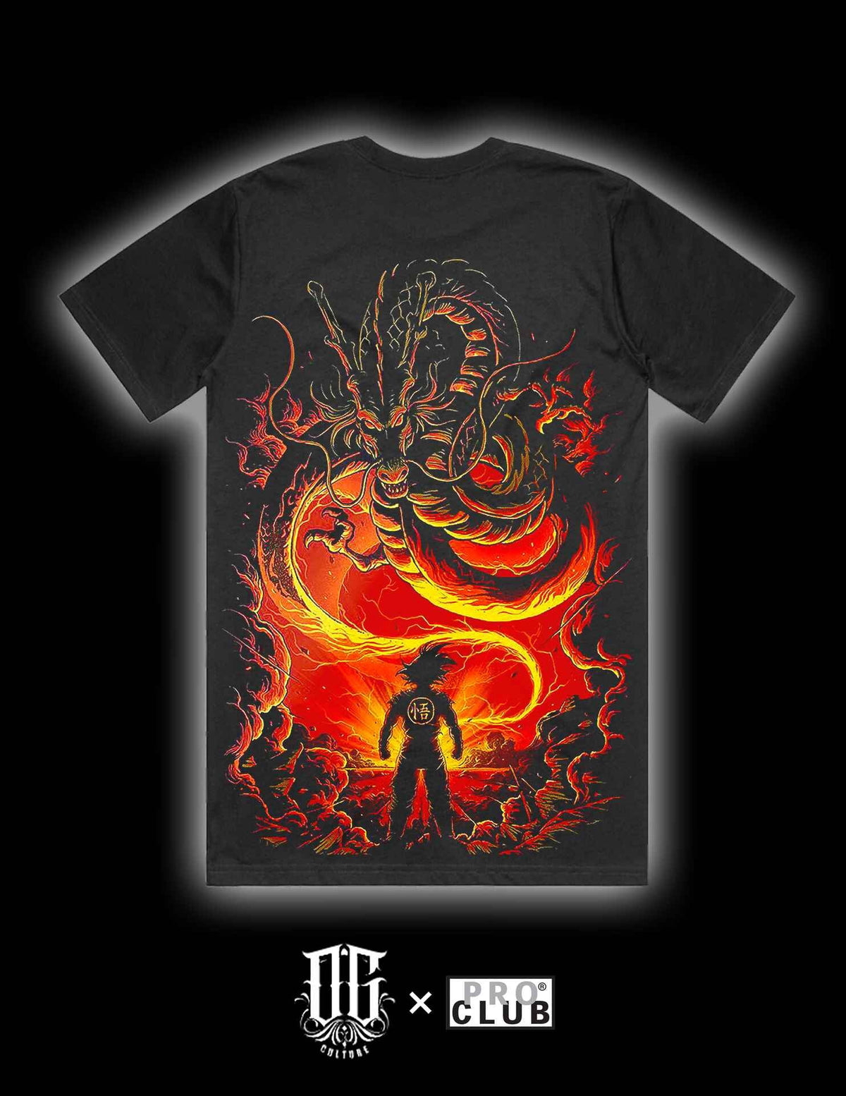 OG Culture X Pro Club Heavyweight Tee - Dragon Ball Back Print