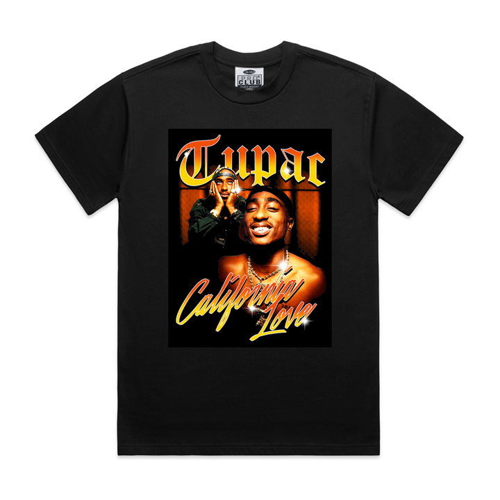 PRO CLUB HEAVYWEIGHT 2PAC CALIFORNIA LOVE DIGITAL PRINTED TEE