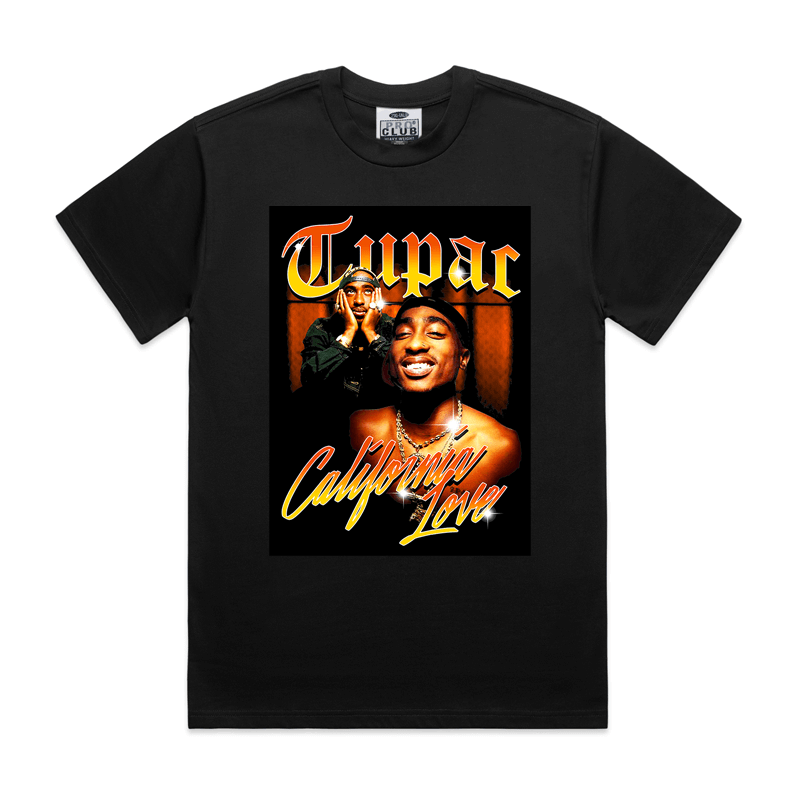 PRO CLUB HEAVYWEIGHT 2PAC CALIFORNIA LOVE DIGITAL PRINTED TEE