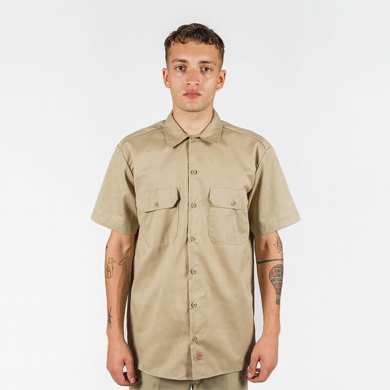 DICKIES –1574 SHORT SLEEVE WORK SHIRT - KHAKI
