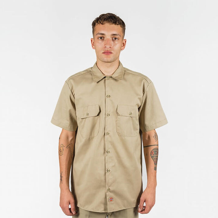 DICKIES –1574 SHORT SLEEVE WORK SHIRT - KHAKI