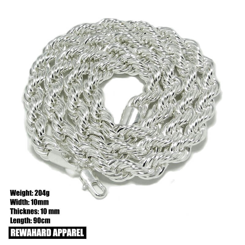 Heavy Stainless Steel Cuban Twist Chain Necklace
