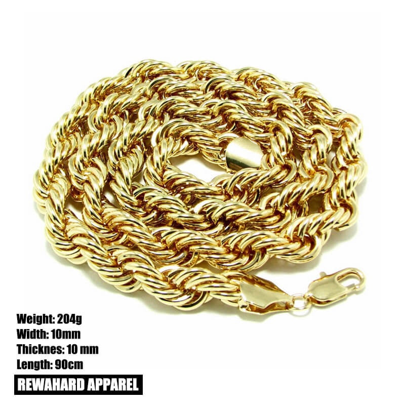 Heavy Stainless Steel Cuban Twist Chain Necklace