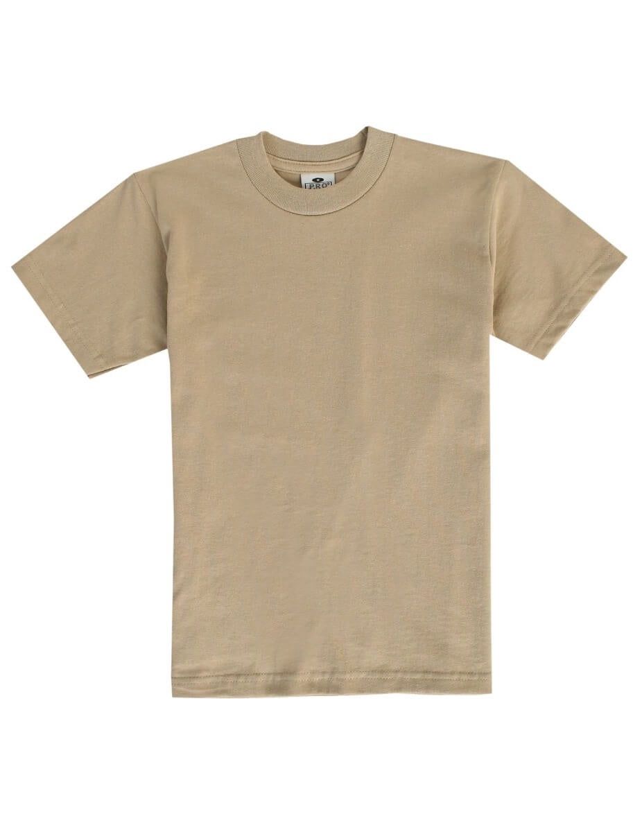 Pro Club Youth Short Sleeve Crew Neck Tee - KHAKI