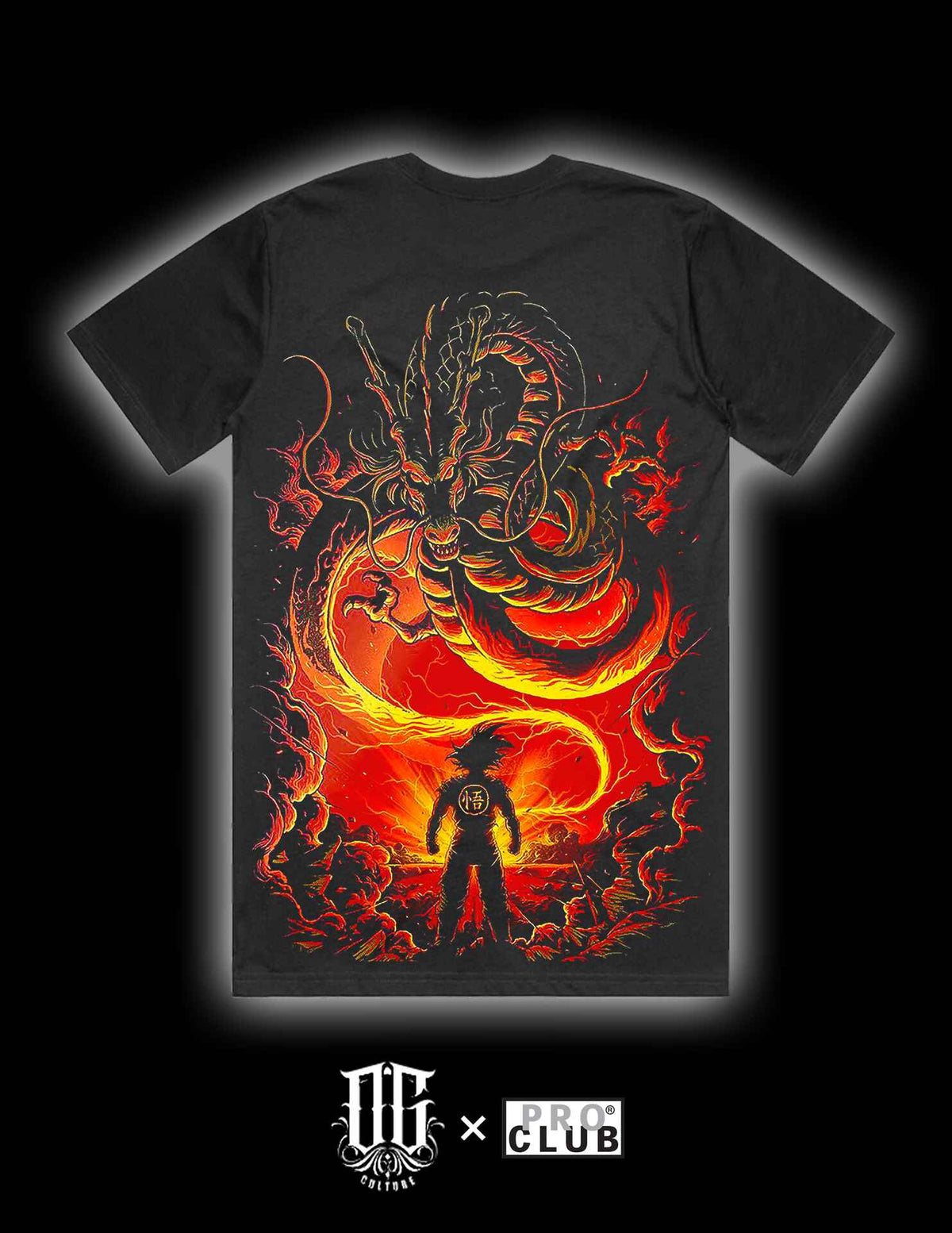 OG Culture X Pro Club Heavyweight Tee - Dragon Ball Back Print