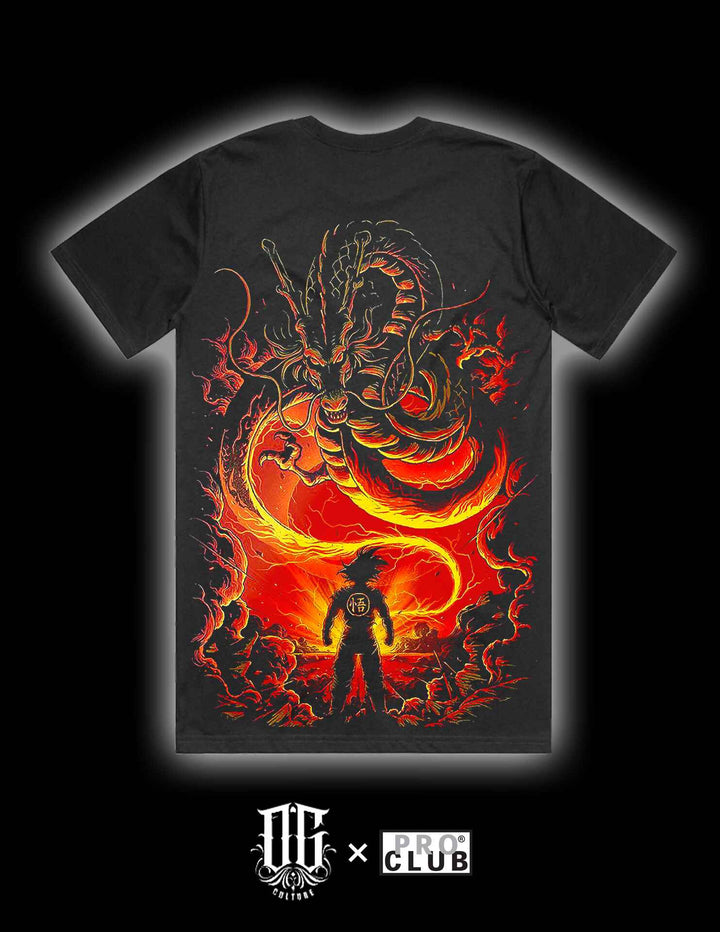 OG Culture X Pro Club Heavyweight Tee - Dragon Ball Back Print
