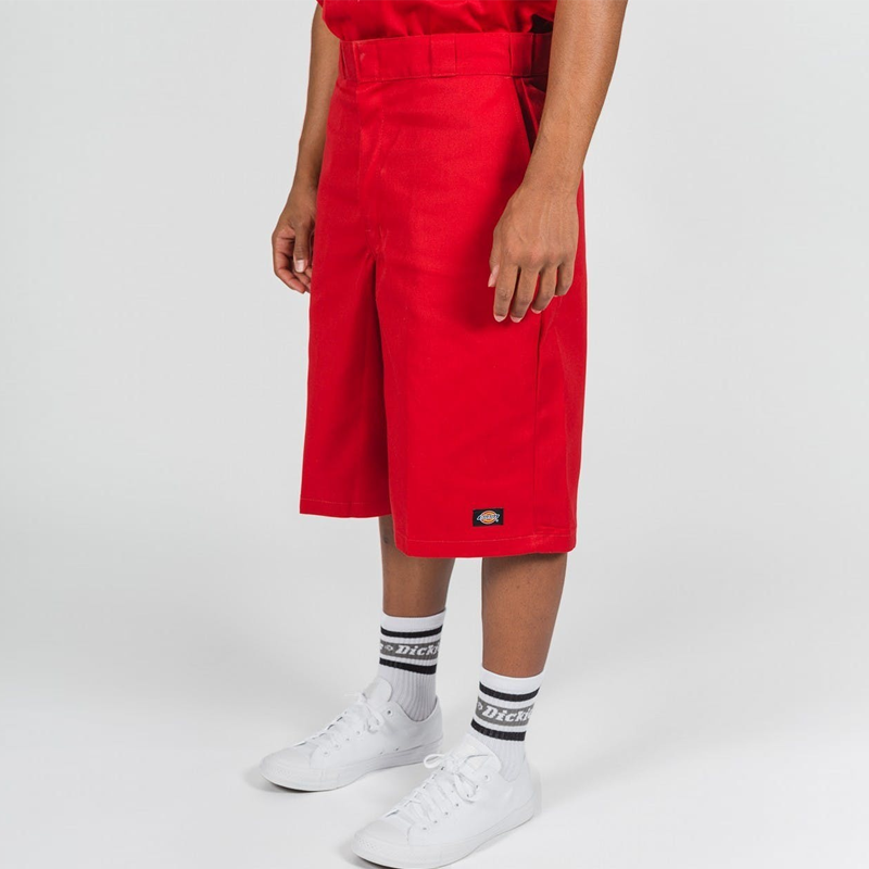 DICKIES - 42283 13 INCH LOOSE FIT MULTI POCKET WORK SHORT - ENGLISH RED