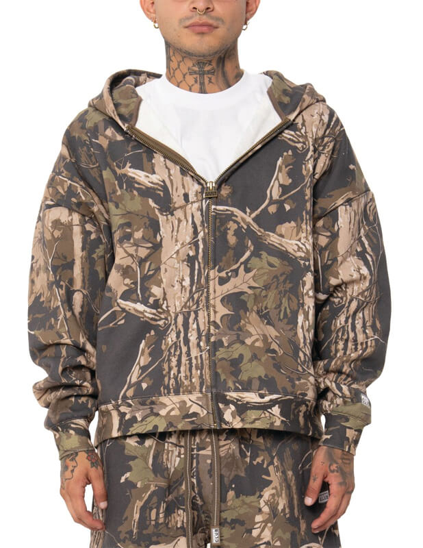 Pro Club Pro Club Men's Heavywide Tree Camo Fleece Zip Up Hoodie