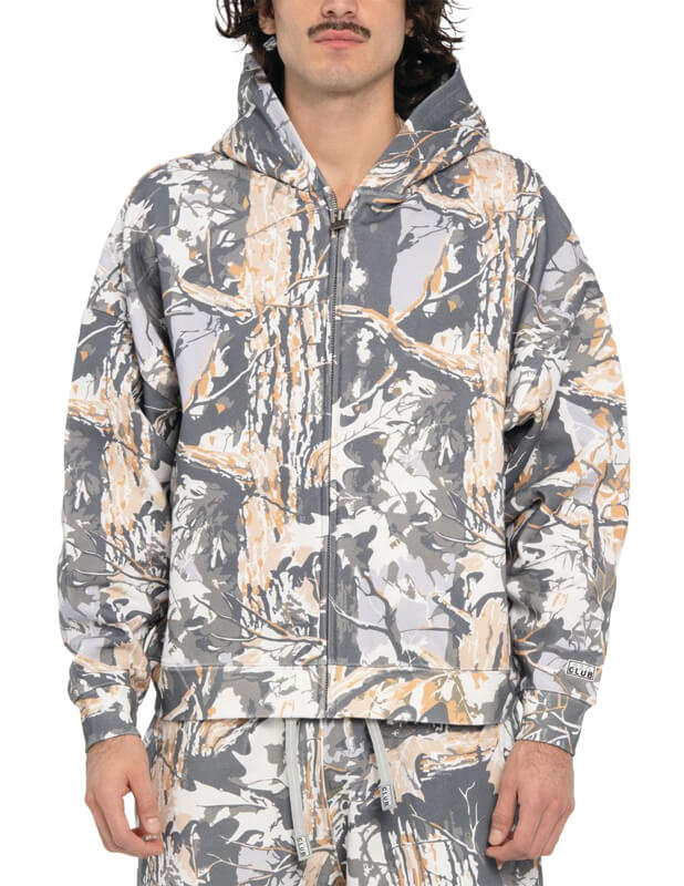 Pro Club Pro Club Men's Heavywide Snow Tree Camo Fleece Zip Up Hoodie