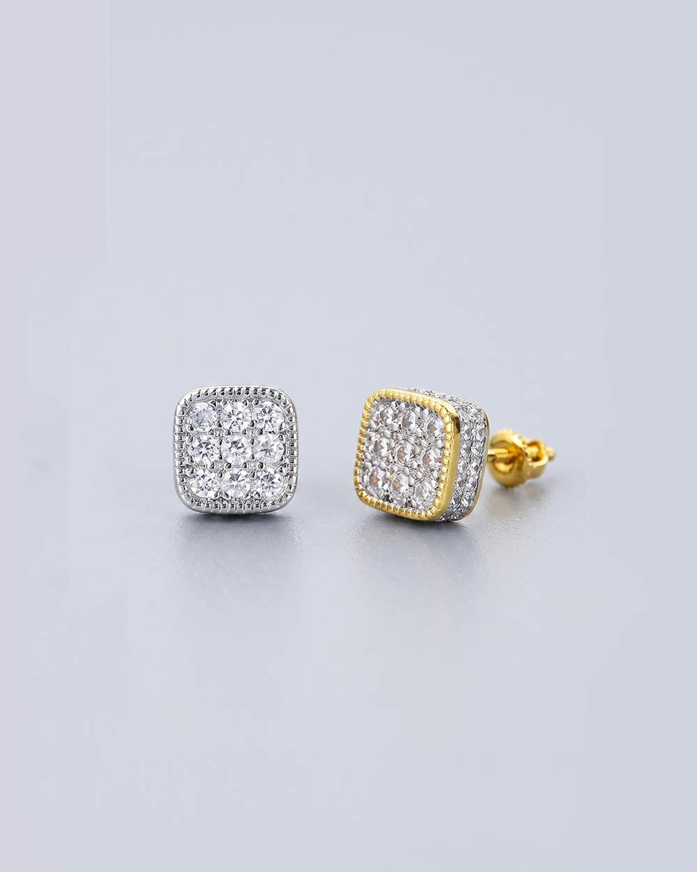 Rewahard - Iced Square Stud Earring
