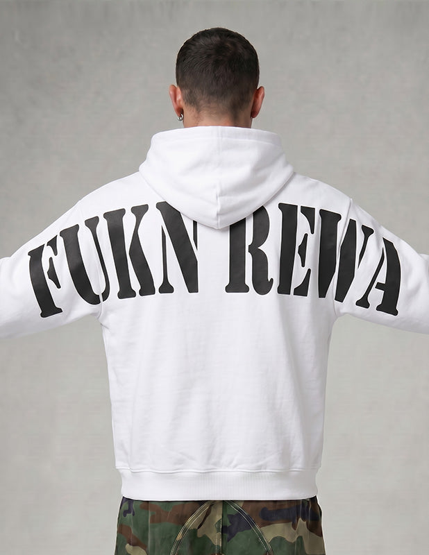 Pro Club FUKN REWA Heavyweight Pullover Hoodie (13oz) - White