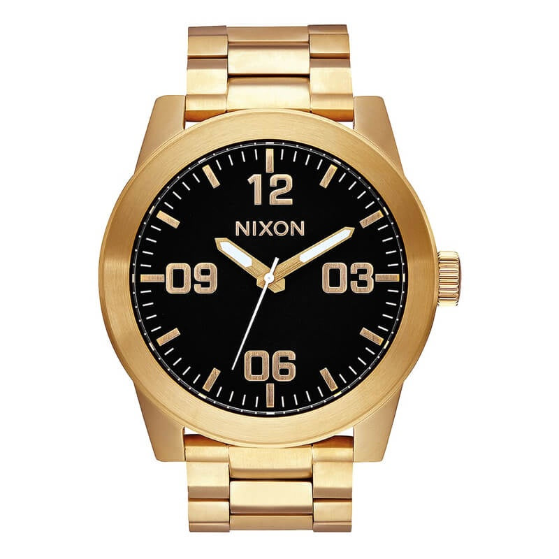 NIXON - 48mm Corporal Stainless Steel Watch - Gold/Black