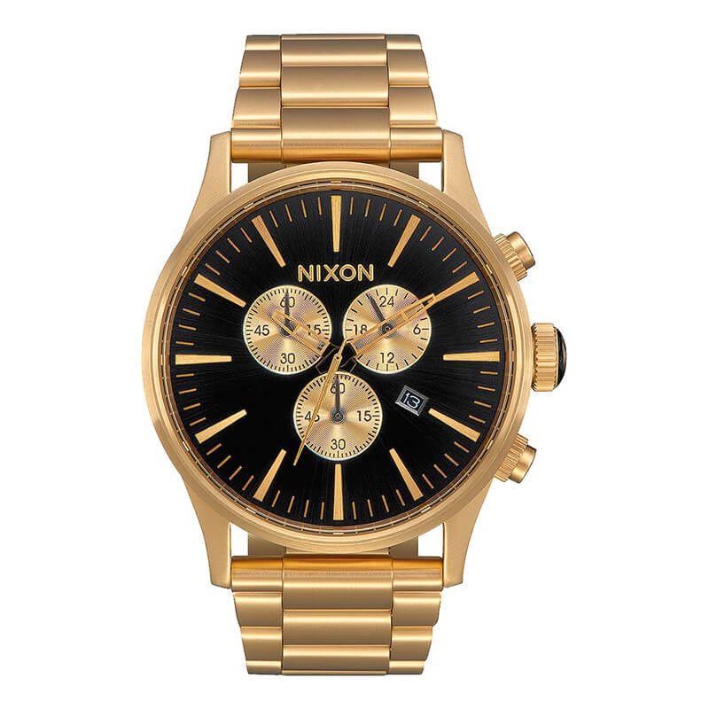 NIXON - 42 mm The Sentry Chrono - Gold/Black