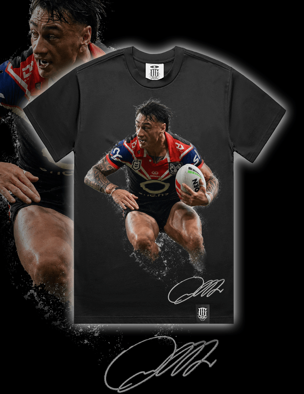 OG Culture X Pro Club Heavyweight Tee - Warriors Charnze Nicoll-Klokstad Portrait