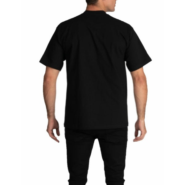 Pro Club Heavyweight Short Sleeve Embroidered Box Logo Tee - GOLD