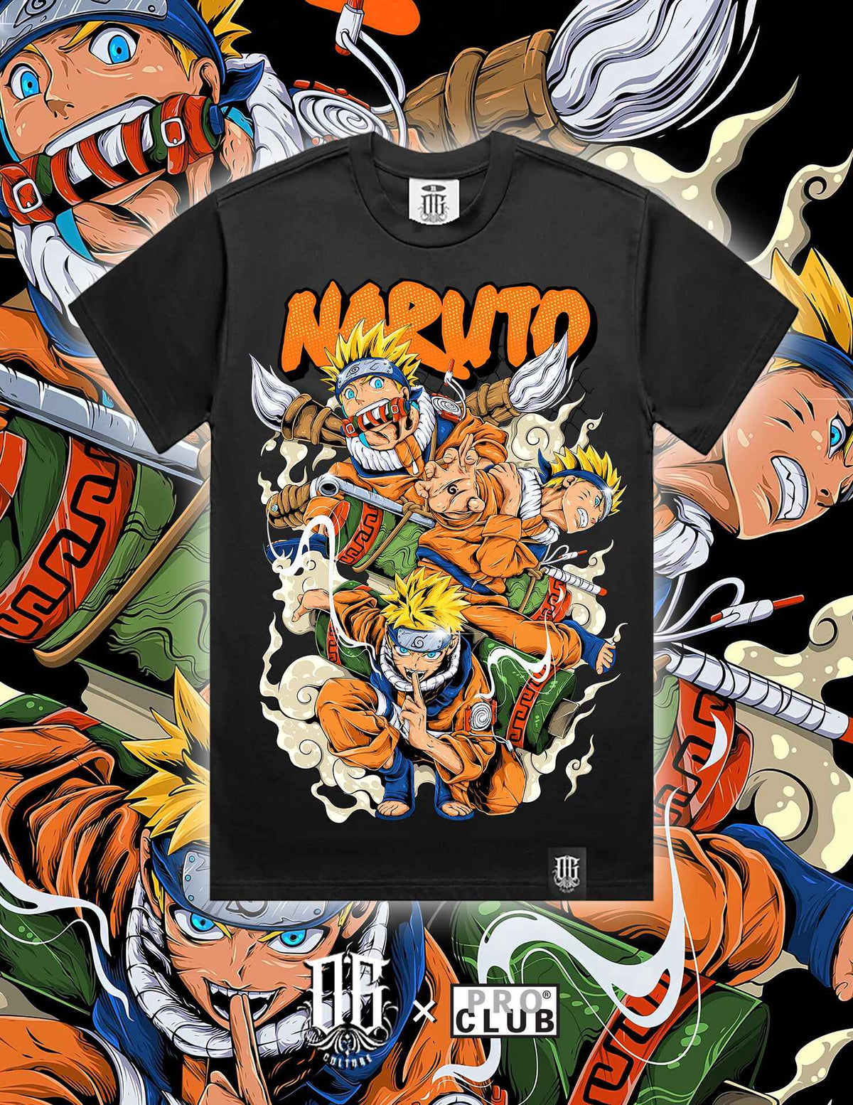 OG Culture X Pro Club Heavyweight Tee - Naruto