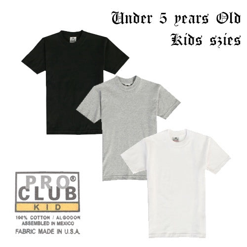 Pro Club Kids Toddler Short Sleeve Crew Neck Tee - 3 Colors
