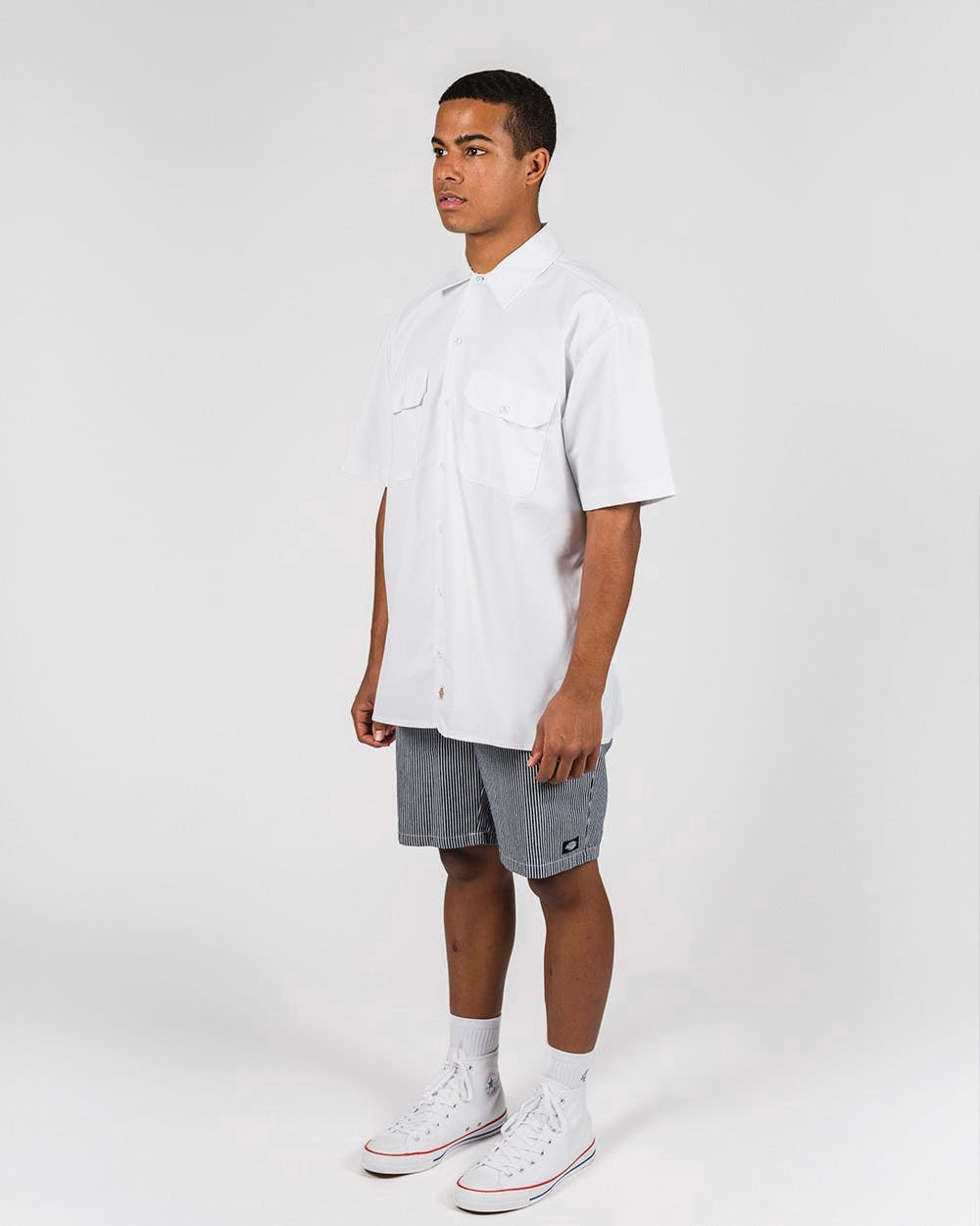DICKIES –1574 SHORT SLEEVE WORK SHIRT - WHITE