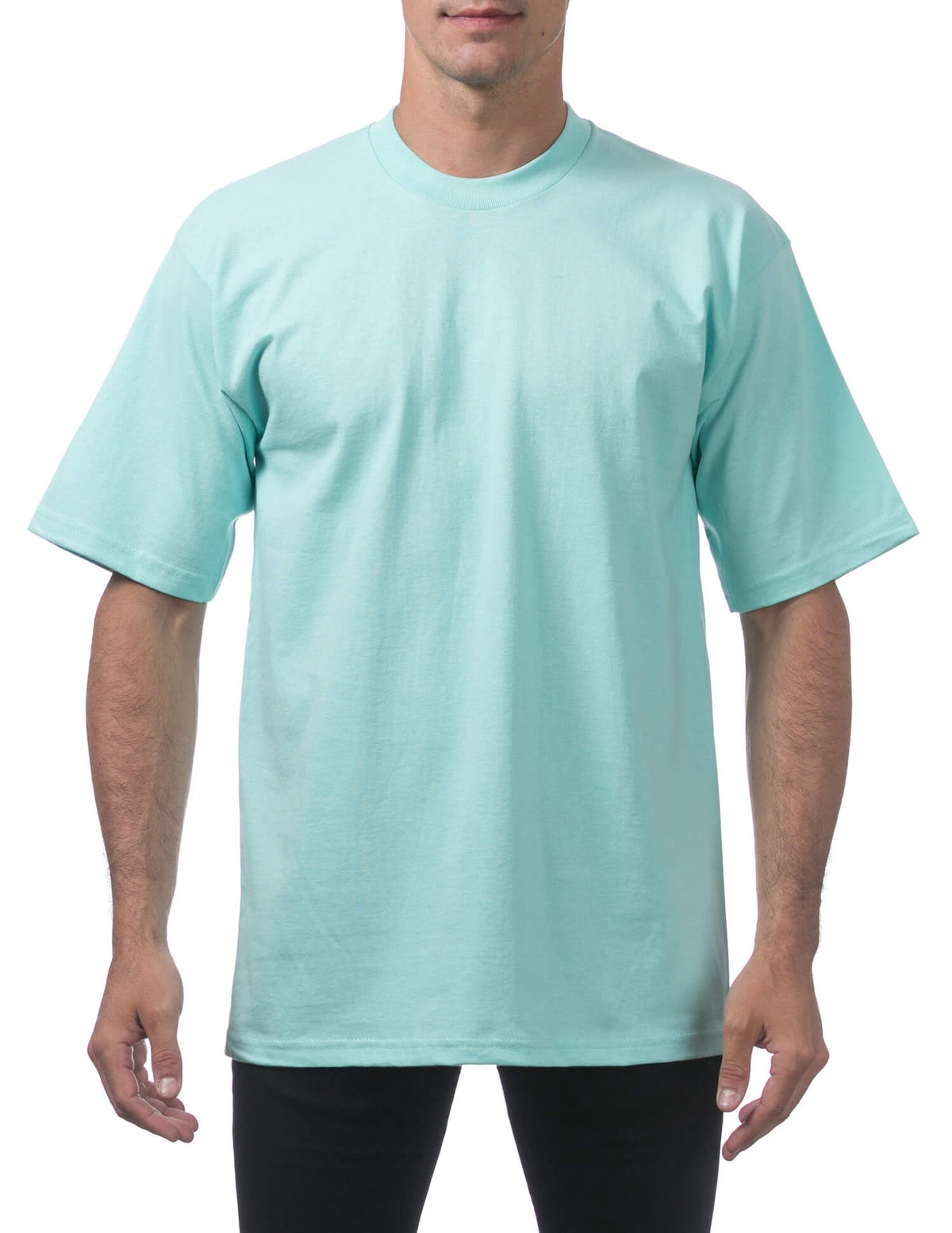 Pro Club Men's Heavyweight Short Sleeve Tee - SEA FOAM GREEN