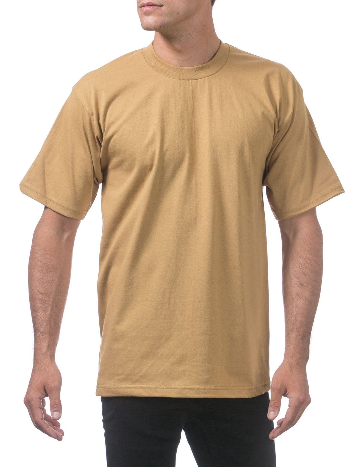 Pro Club Men's Heavyweight Short Sleeve Tee - MUSTARD