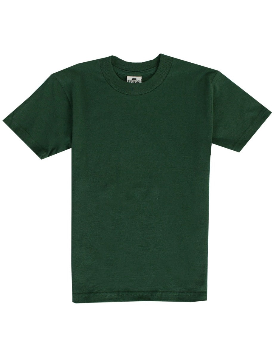 Pro Club Youth Short Sleeve Crew Neck Tee - FOREST GREEN