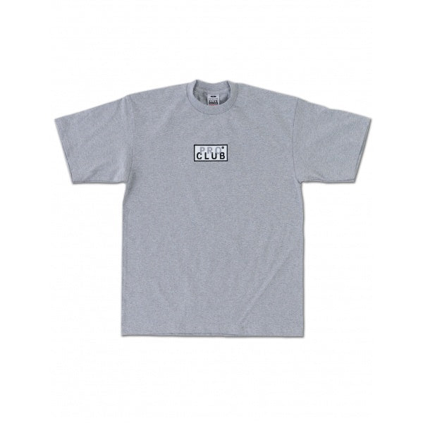Pro Club Heavyweight Short Sleeve Embroidered Box Logo Tee - GRAY