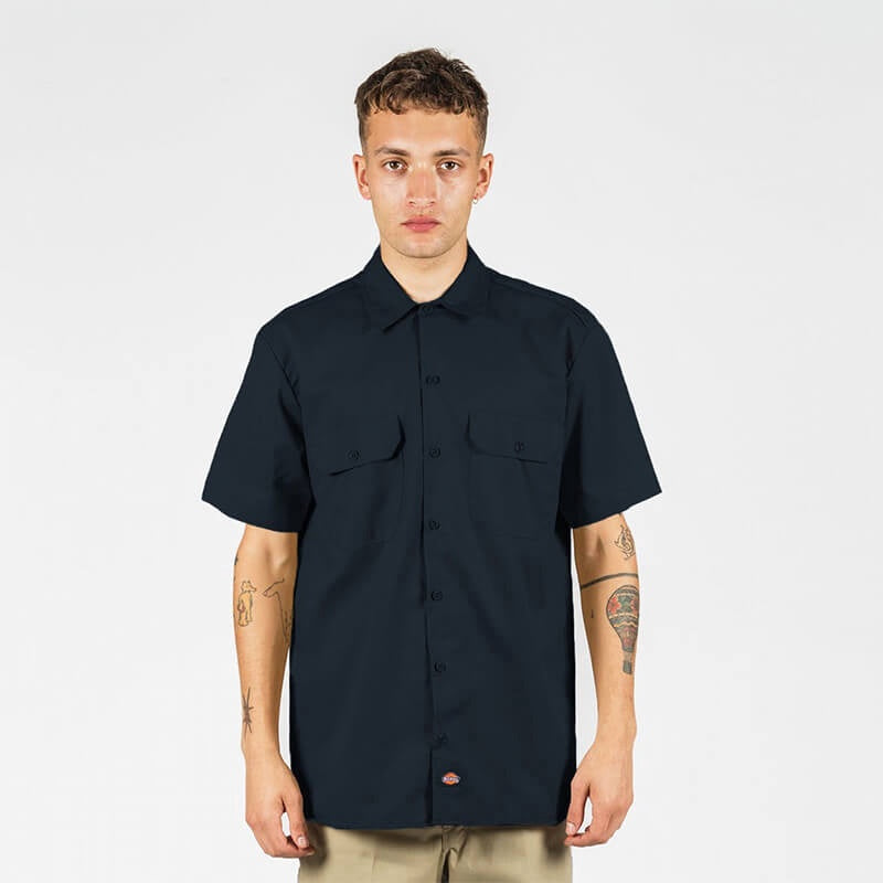 DICKIES –1574 SHORT SLEEVE WORK SHIRT - NAVY