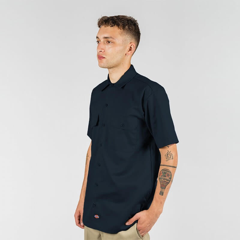 DICKIES –1574 SHORT SLEEVE WORK SHIRT - NAVY