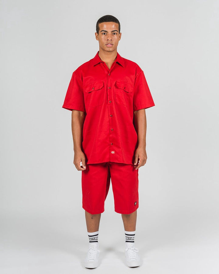 DICKIES –1574 SHORT SLEEVE WORK SHIRT - ENGLISH RED