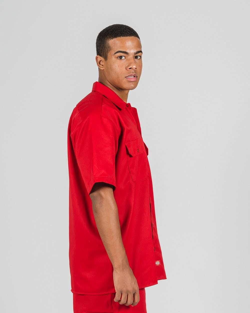 DICKIES –1574 SHORT SLEEVE WORK SHIRT - ENGLISH RED