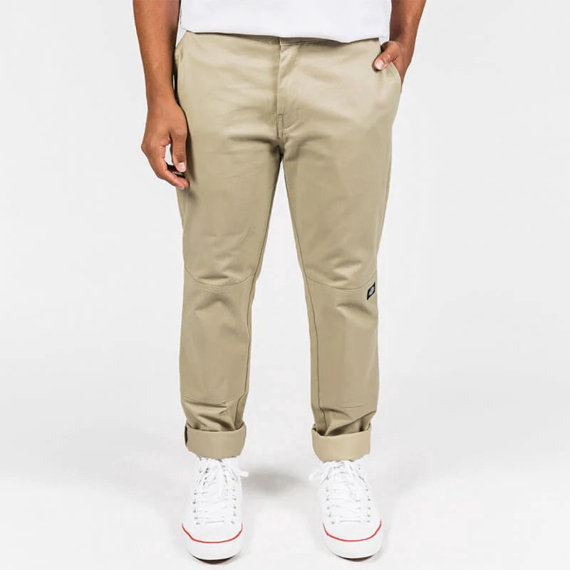 DICKIES WP918 SLIM FIT DOUBLE KNEE WORK PANT -Khaki