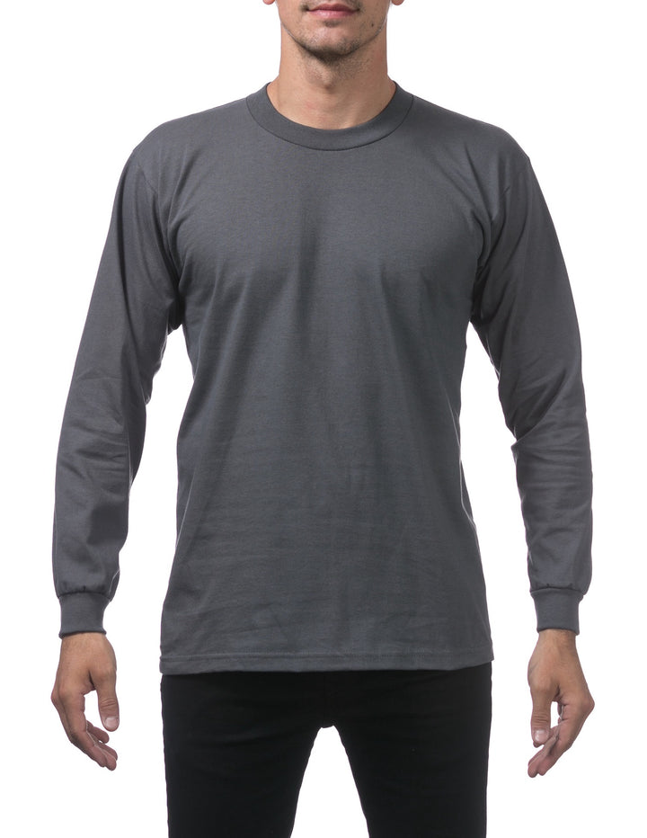 Pro Club Heavyweight Cotton Long Sleeve Crew Neck - GRAPHITE