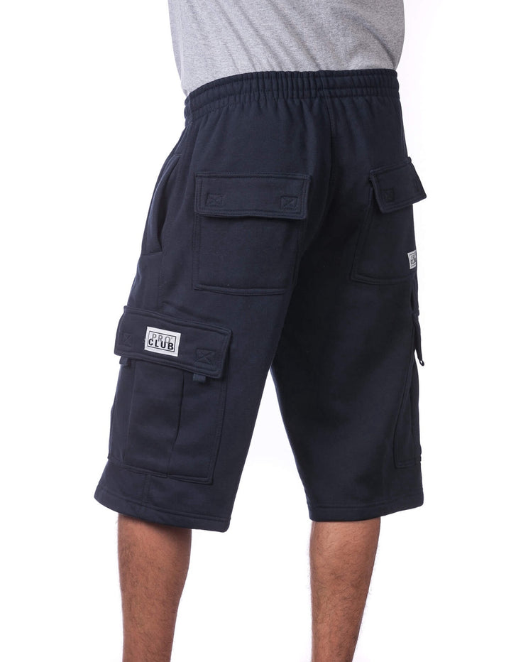 Pro Club FLEECE CARGO SHORTS - NAVY