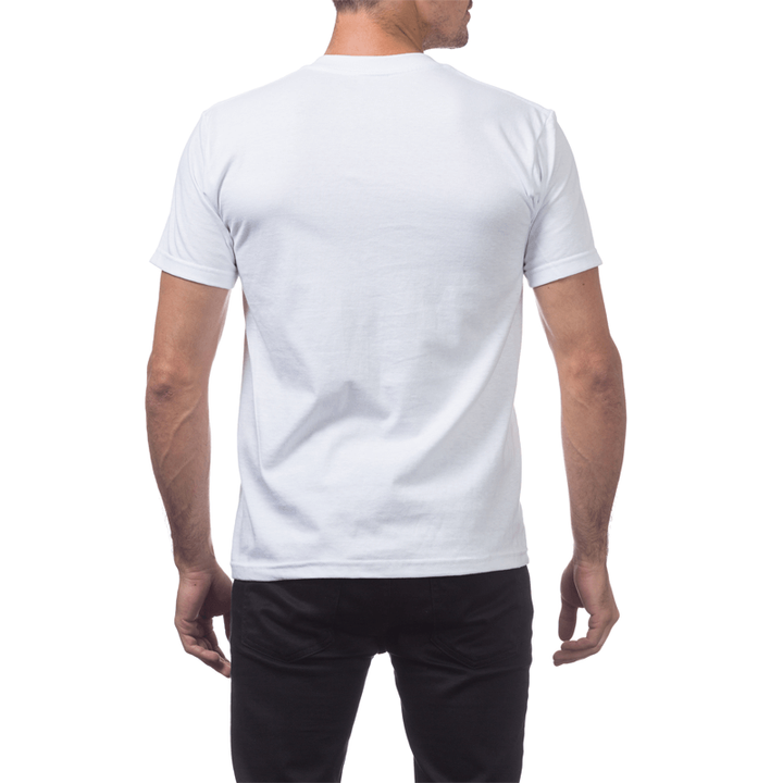 Pro Club Men's Heavyweight V-neck Tee - WHITE