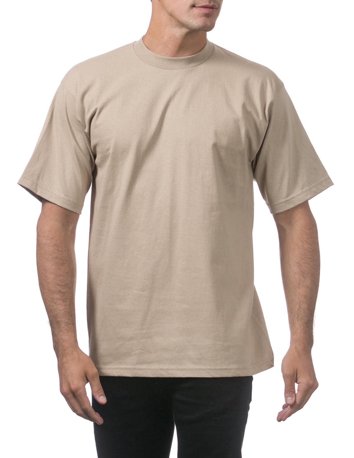 Pro Club Men's Heavyweight Short Sleeve Tee - KHAKI