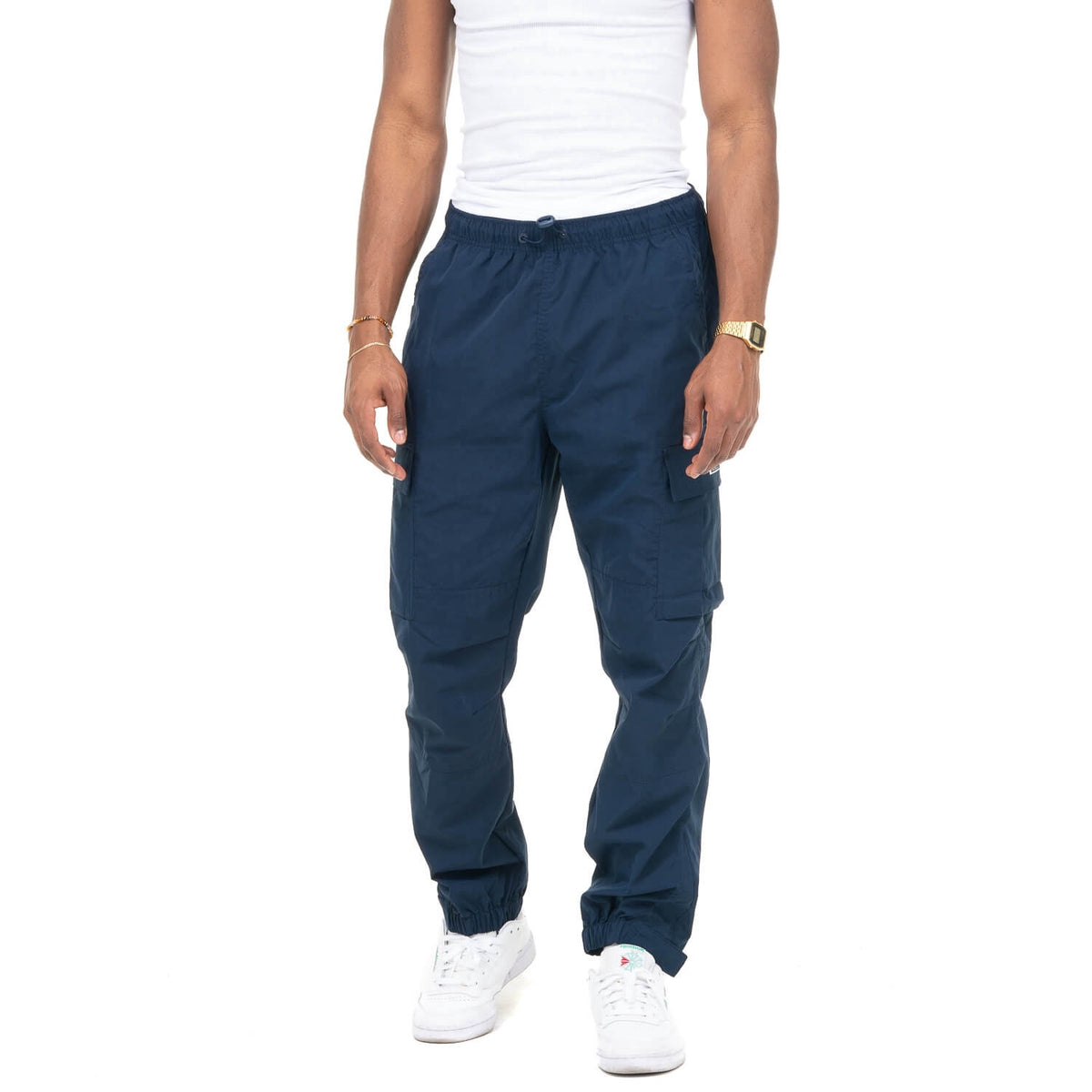Pro Club Nylon  Ripstop Cargo Track Pants - Navy