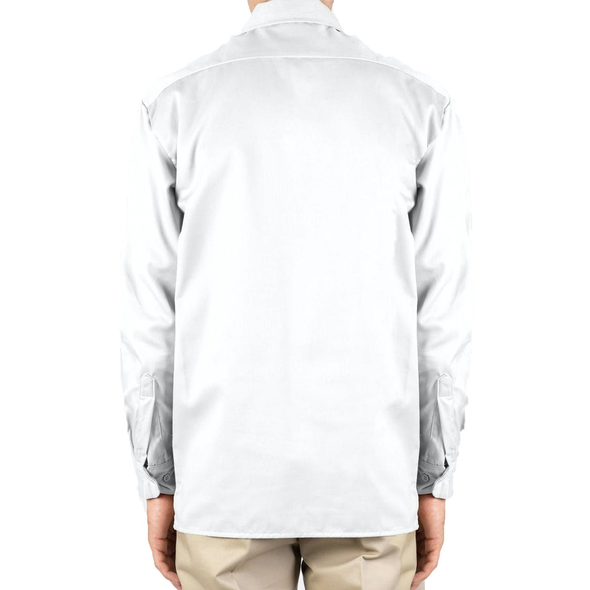 DICKIES –574 LONG SLEEVE WORK SHIRT - WHITE