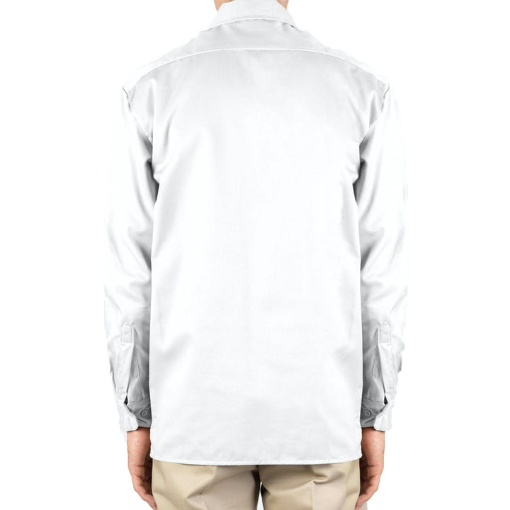 DICKIES –574 LONG SLEEVE WORK SHIRT - WHITE
