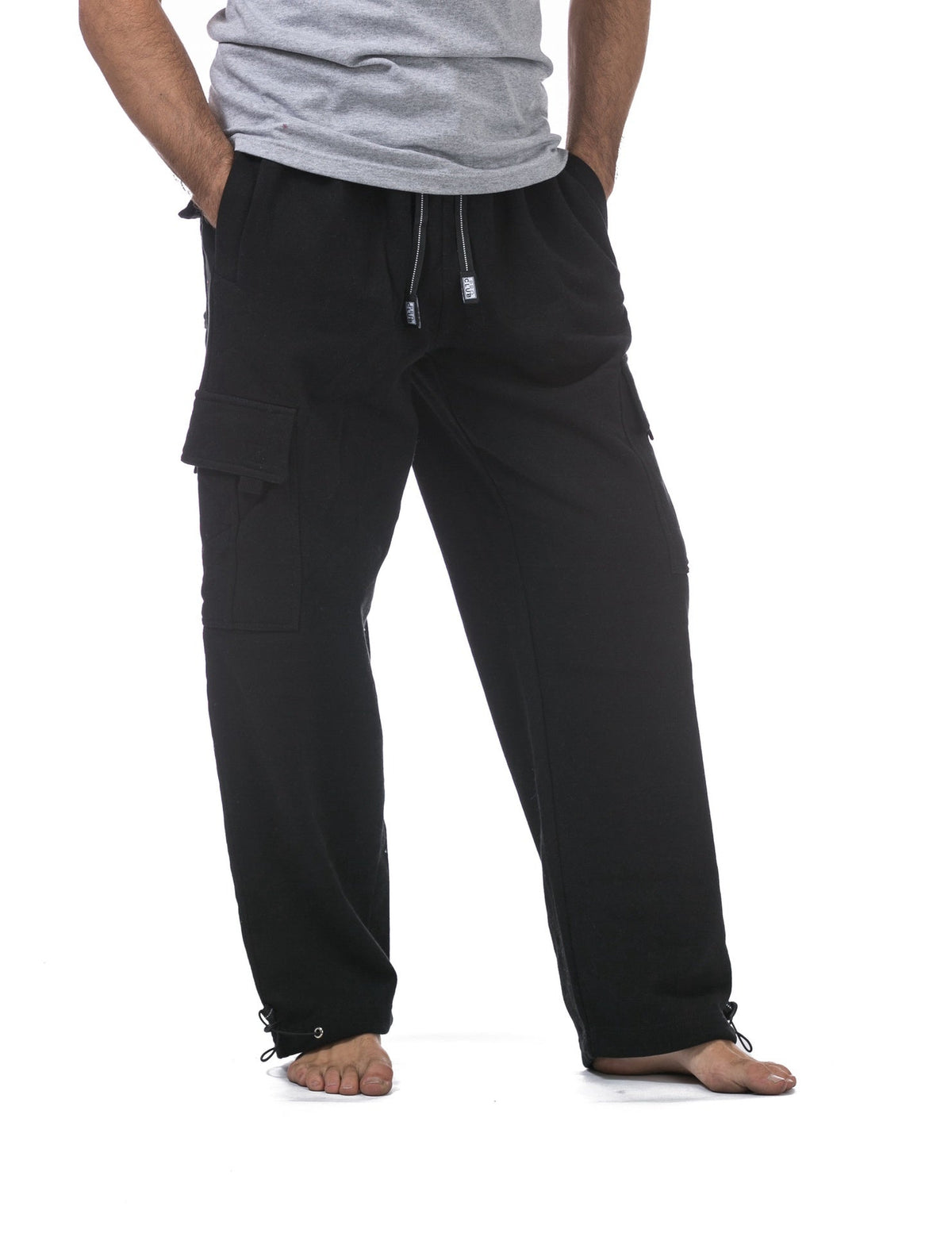 Pro Club Heavyweight Fleece Cargo Pants - BLACK
