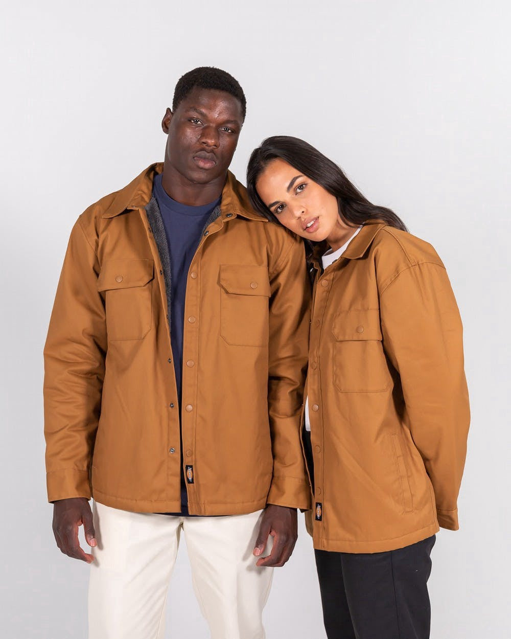DICKIES  Pawnee Lined Shirt Jacket - Brown Duck