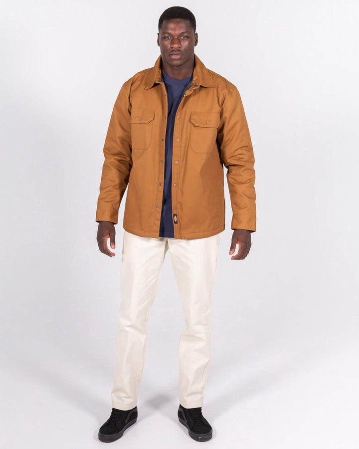 DICKIES  Pawnee Lined Shirt Jacket - Brown Duck