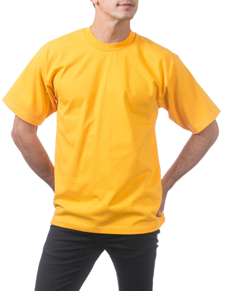 Pro Club Men's Heavyweight Short Sleeve Tee - GOLD