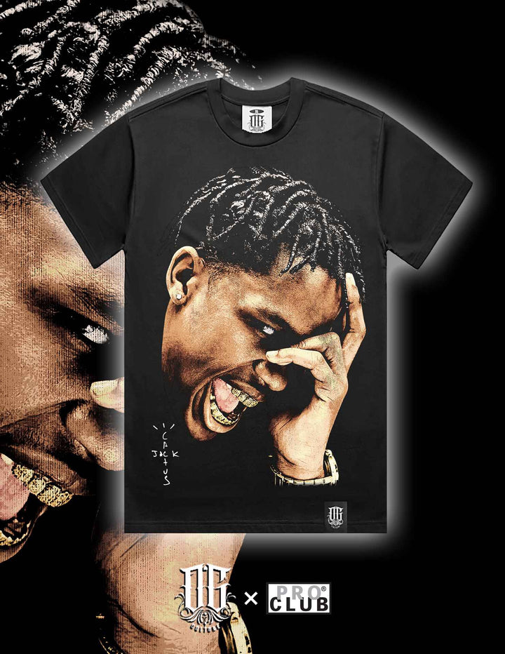 OG Culture X Pro Club Heavyweight Tee - Travis Scott Portrait