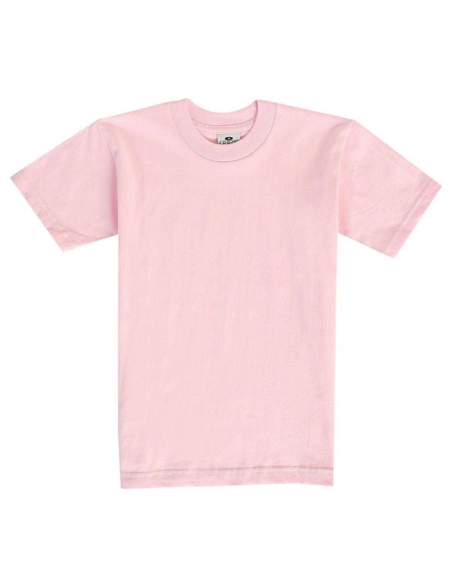 Pro Club Youth Short Sleeve Crew Neck Tee - PINK