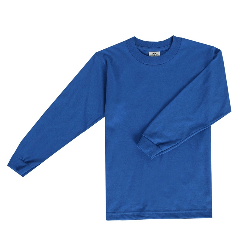 Pro Club Youth Long Sleeve Crew Neck Tee - Royal
