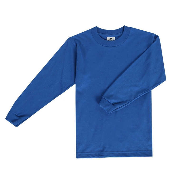 Pro Club Youth Long Sleeve Crew Neck Tee - Royal