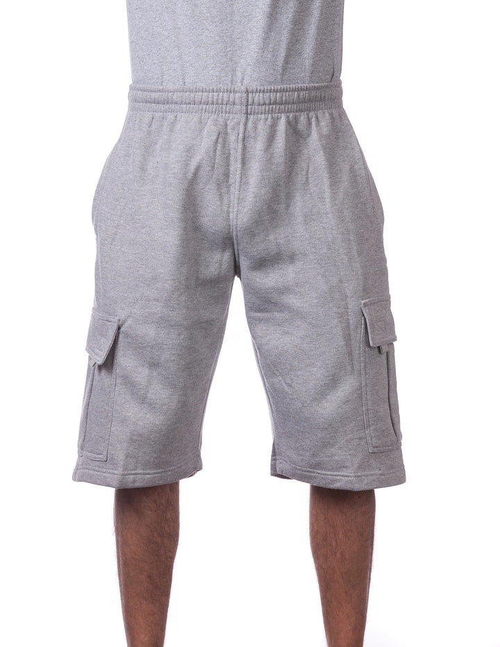 Pro Club FLEECE CARGO SHORTS - GRAY