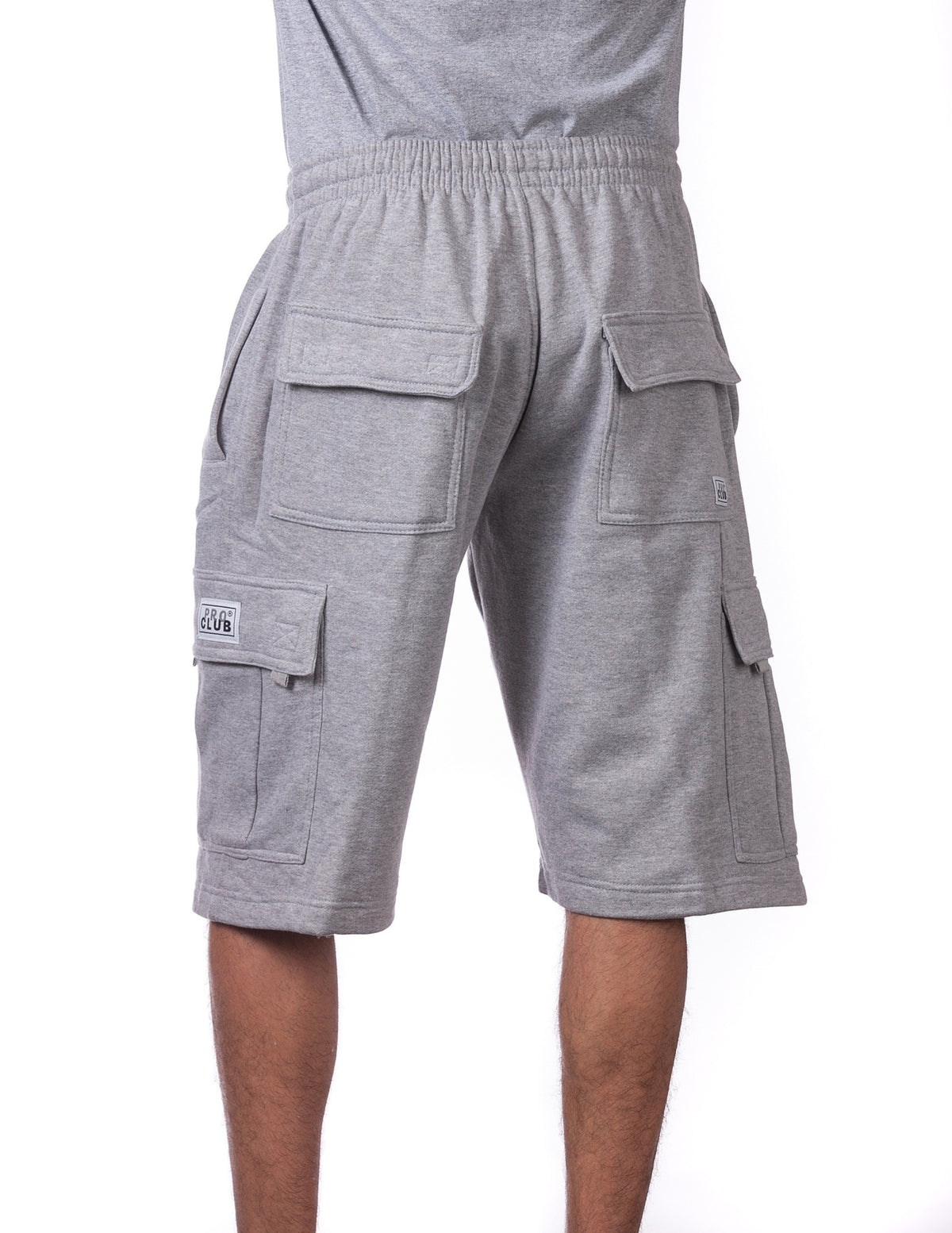 Pro Club FLEECE CARGO SHORTS - GRAY