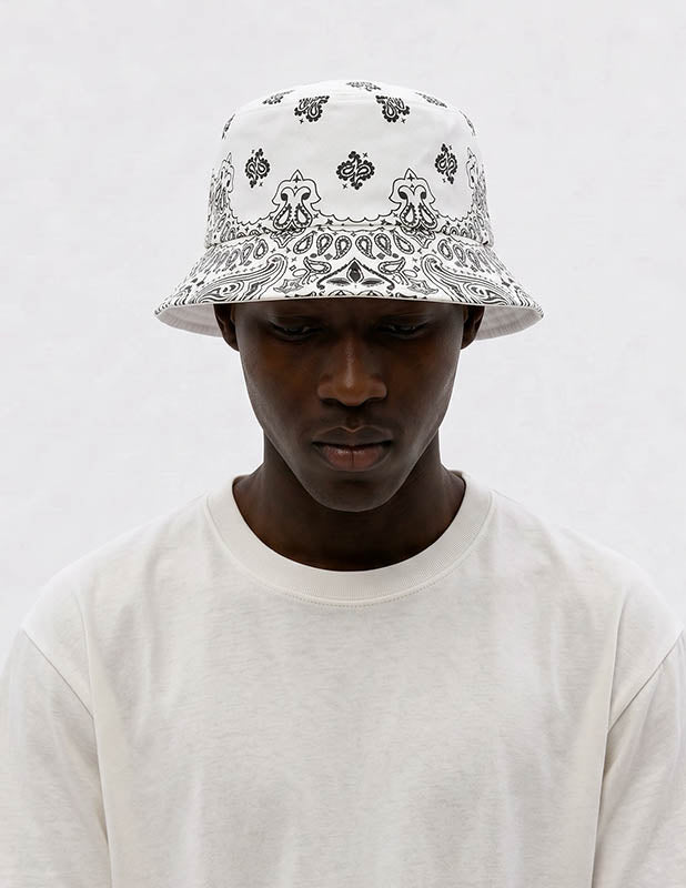 Rewahard Bandana Bucket Hat -  White